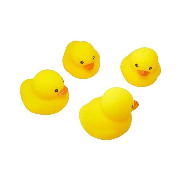 Durable Rubber Duck Dog Toys for Cats and Dogs Four Pack Bath Water Floating Squeaky