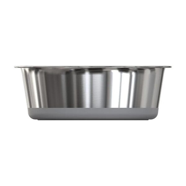 Durable Stainless Steel Dog Bowl with Soft Non-Slip Rubber Footing