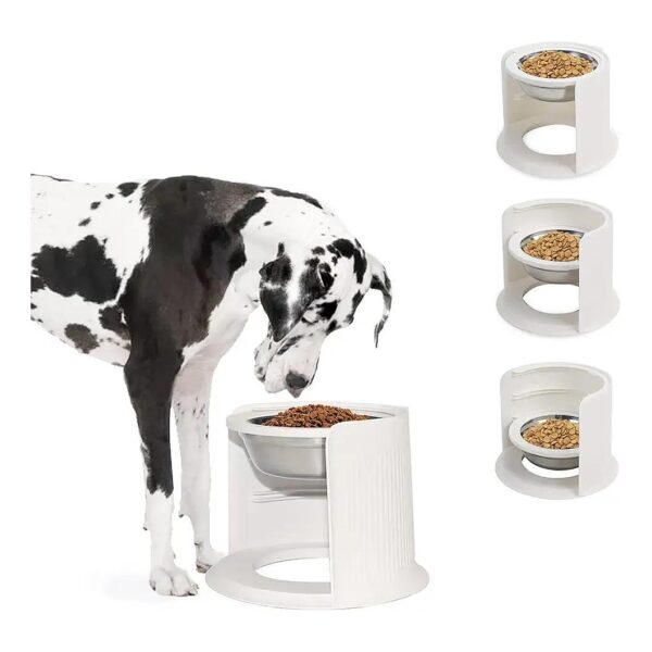 Durable Stainless Steel Elevated Dog Food Bowls for Large Dogs