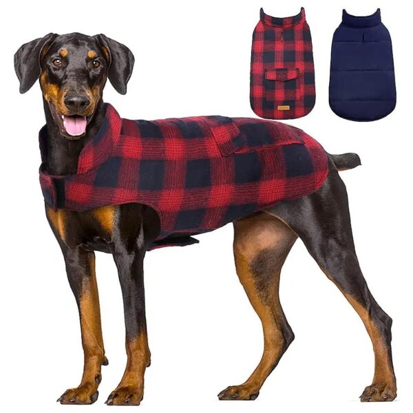 Durable Thick Quilted Dog Coat for Small to Large Dogs' Warmth and Comfort