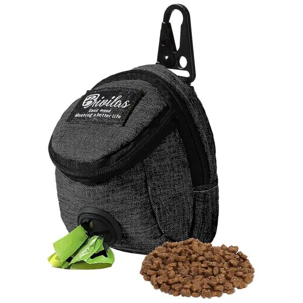 Durable Two-in-One Dog Training Treat Pouch Bag with Inner Pocket and Poop Bag Extractor