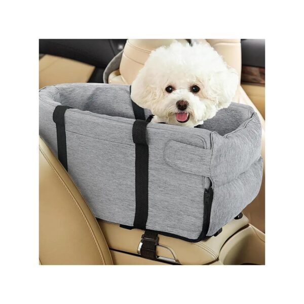 Durable and Breathable Center Console Dog Car Seat for Small Dogs and Cats