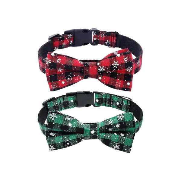 Durable and Comfortable Plaid Dog Collar with Adjustable Size for Small Medium Large Pets