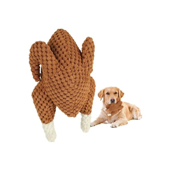 Durable and Fun Turkey Plush Dog Toy for Small Medium and Large Breed Dogs