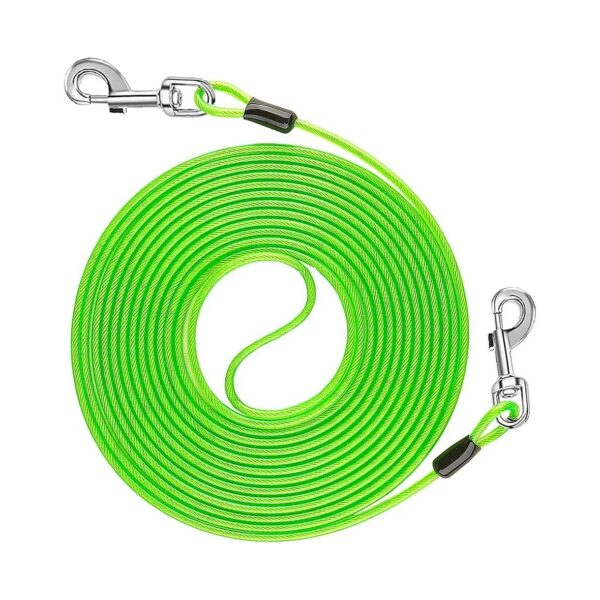 Durable and Long-Lasting Dog Tie Out Cable for Yard and Camping with Crimped Ends