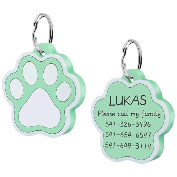 Durable and Silent Silicone Dog Id Tags with Custom Engraving