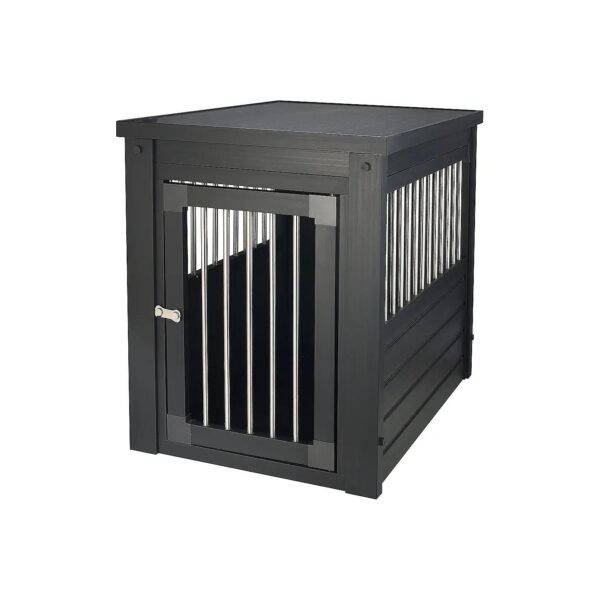 ECOFLEX Pet Crate End Table Medium Espresso for Dogs Up to 50 Lbs