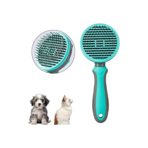 Easy Cleaning Pet Brush for Long and Short Hair with Mint Green Color