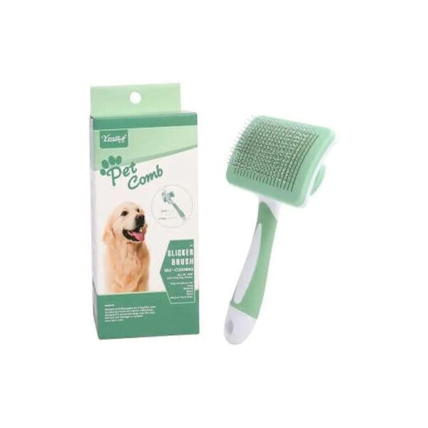 Easy Dog Grooming Slicker Brush for Short Haired Dogs, Cat Brush for Indoor Cats