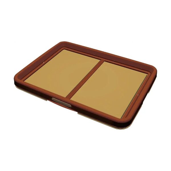 Easy One-Hand Dog Tray with Brown Wide Modern Design