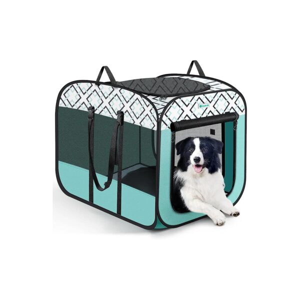 Easy Portable Dog Crate for Indoor and Outdoor Travel with Soft Blanket