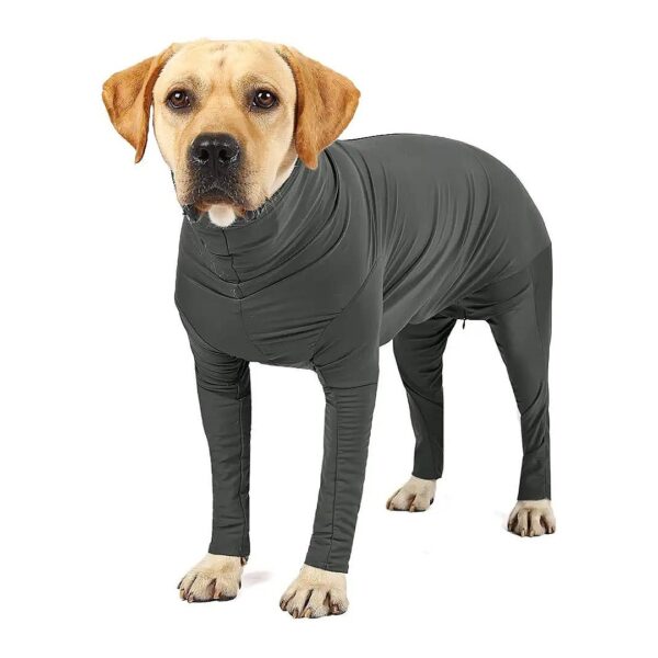 Easy Put On Take Off Full Back Zipped Long Sleeve Dog Recovery Suit for Male Female Dogs