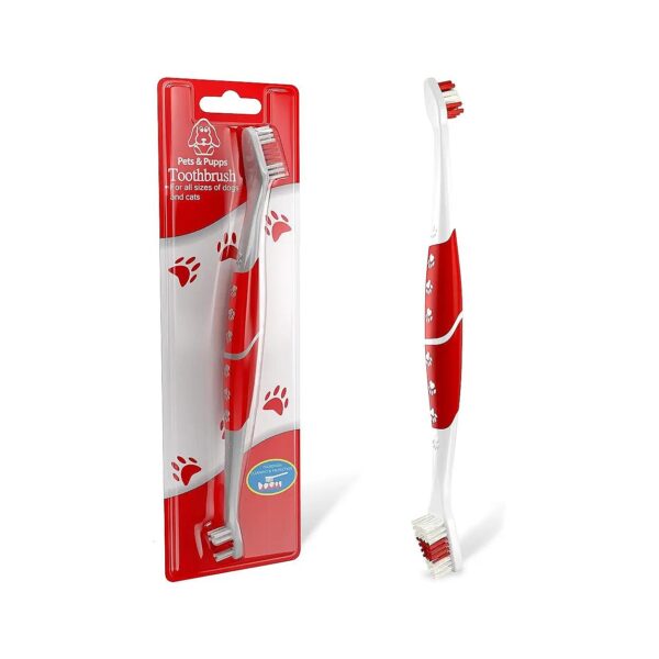 Easy Teeth Cleaning and Dental Care for Pets with Soft Bristle Toothbrush