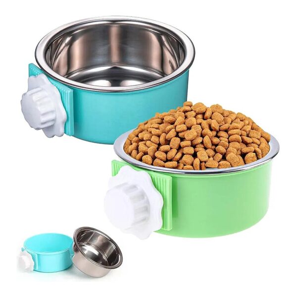 Easy to Clean Stainless Steel Dog Kennel Feeding Bowl for Puppy Medium Dog Cat