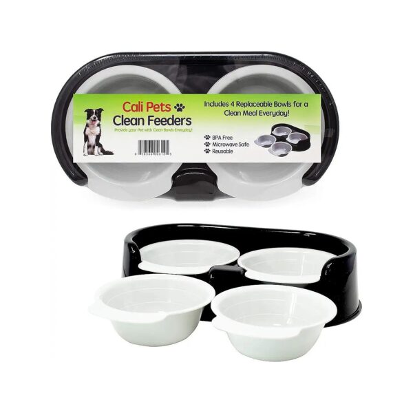 Easy to Clean and Dishwasher Safe Pet Food Feeding Station with Large Capacity Pet Bowls