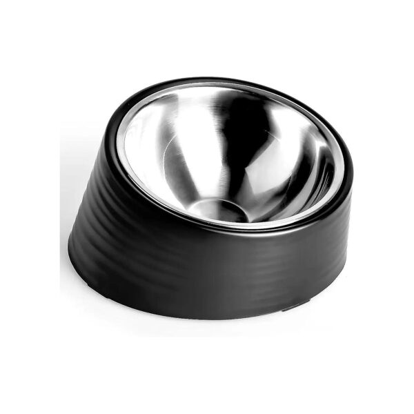 Easy to Get Food Stainless Steel Dog Cat Food Bowl with Tilted Angle and Non-Slip Stand