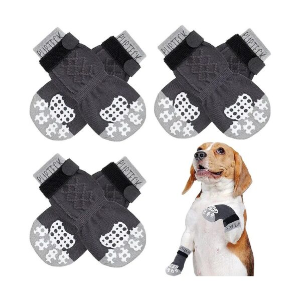 Easy to Put On Dog Socks with Anti-Falling Off Design for Small Medium Large Size Dogs