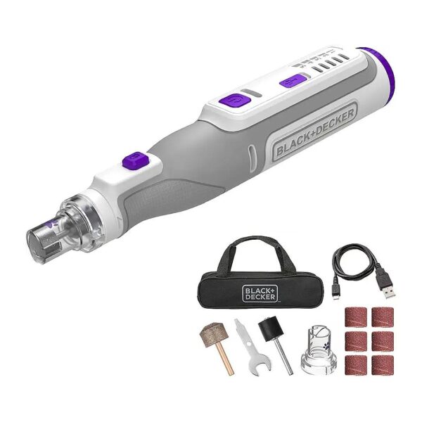 Easy to Use Cordless Pet Nail Trimmer with Adjustable Speed and Complimentary Accessories