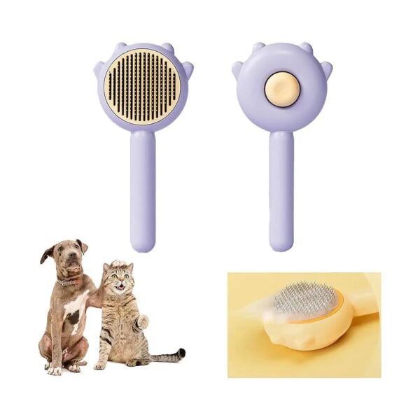 Easy to Use Pet Grooming Comb for Long or Short Hair Cats and Dogs with Self Cleaning