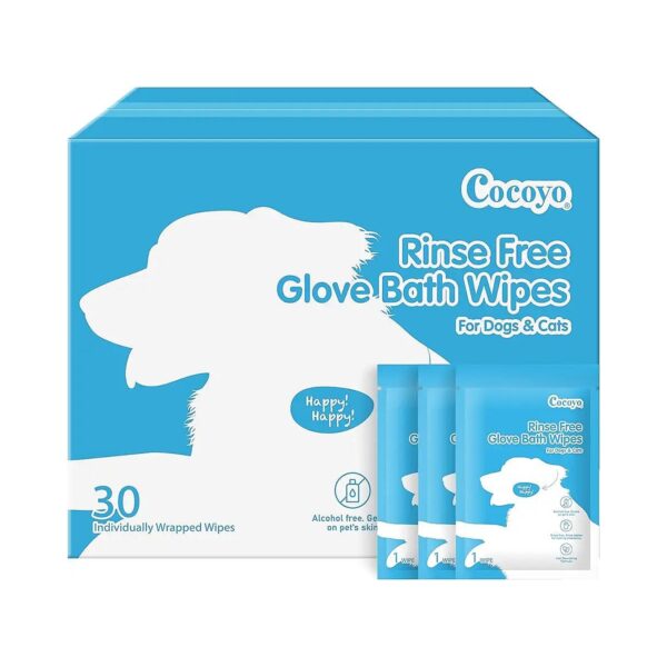 Easy to Use Pet Grooming Glove Wipes for Pet Skincare and Deodorizing