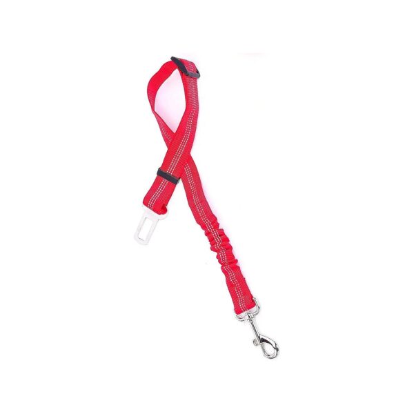 Easy to Wash and Dry Polyester Dog Seat Belt with Rotating Stainless Steel Buckle