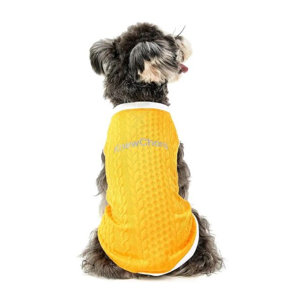 Easy-On Yellow Dog T-Shirt Sleeveless Vest for Large Dogs Comfortable Apparel