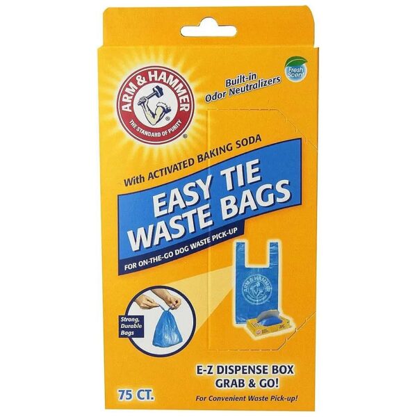 Easy-Tie Waste Bags in Bulk, 150-Piece Blue Pack for Quick Clean-Ups