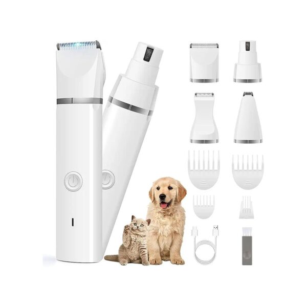 Easy-to-Carry Pet Grooming Kit with Cordless Dog Clippers and Nail Grinder