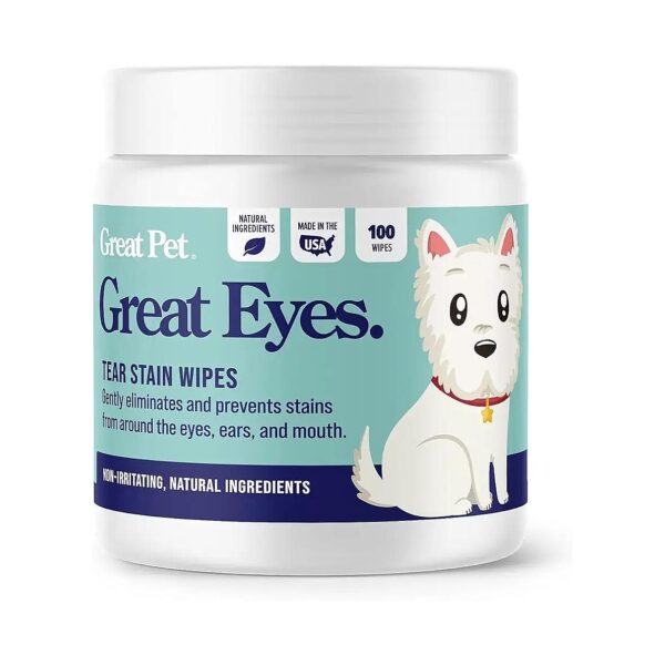 Easy-to-Use Pre-Soaked Eye Wipes for Dogs Made in the USA