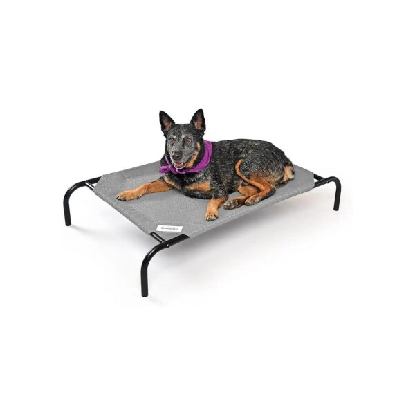 Eco-Friendly Cooling Dog Bed for Medium Breeds with Grey Color