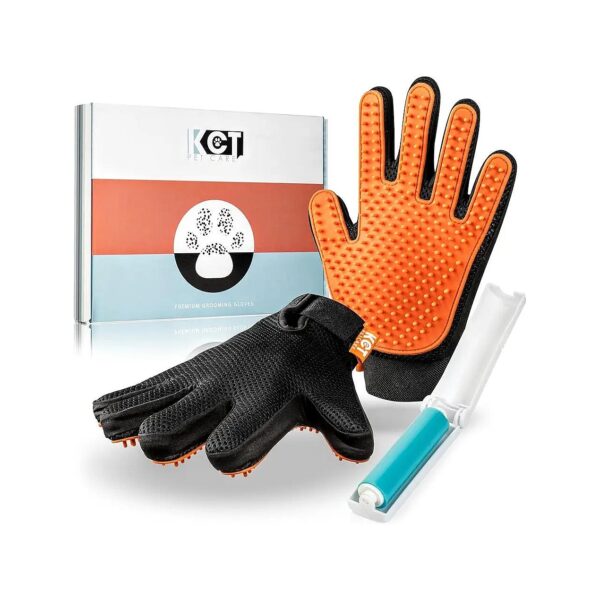 Eco-Friendly Dog Grooming Gloves with 260 Silicone Tips for Deep Cleaning and Deshedding