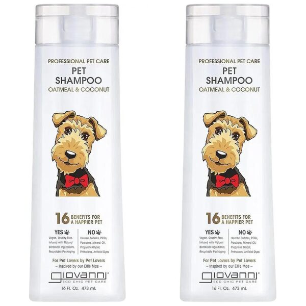 Eco-Friendly Dog Shampoo with Oatmeal and Coconut for All Fur Types