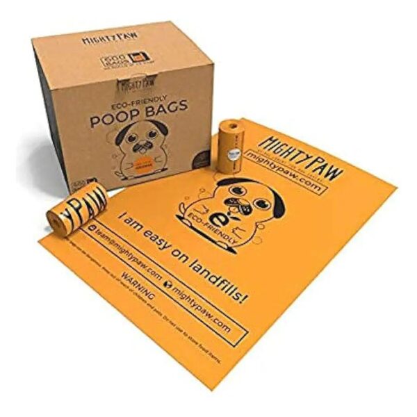 Eco-Friendly Orange Lavender Scented Poop Bags for Pets - Biodegradable and Extra Thick