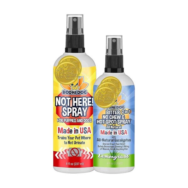 Eco-Friendly Pet Training Spray for Indoor and Outdoor Spaces, 8oz + 4oz Bundle