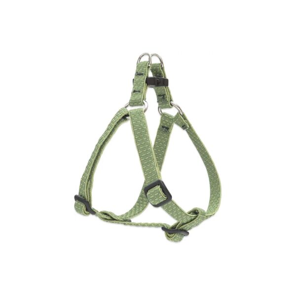 Eco-Friendly Step-In Harness for Small Dogs in Soft Moss Plush