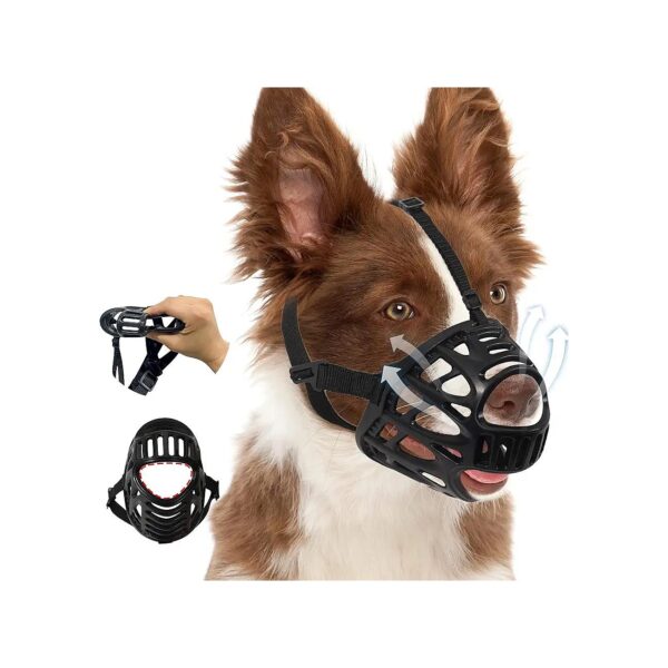 Effective Dog Muzzle for Medium Dogs with Easy Panting and Drinking Options