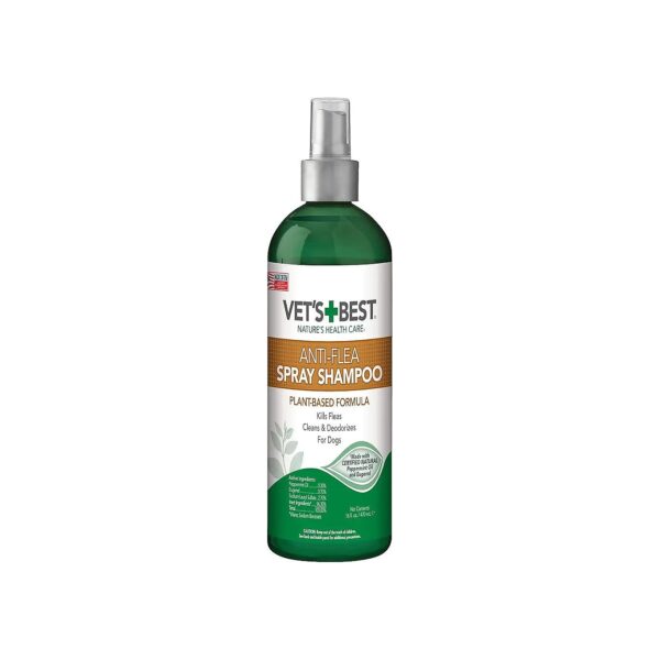 Effective Flea and Tick Treatment for Dogs - Spray-On Shampoo with Certified Natural Oils