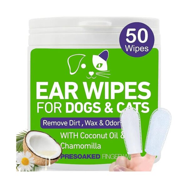 Effective Natural Ear Cleaning Wipes for Dogs and Cats - Gentle and Safe