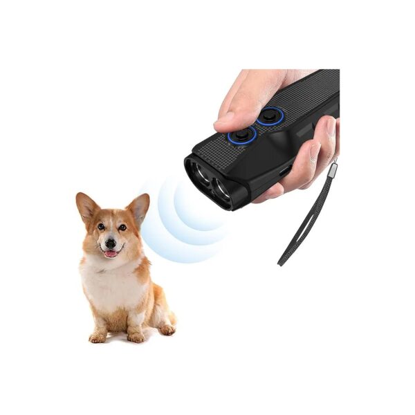 Effective and Safe Dog Ultrasonic Anti Bark Device with LED Flashlight and 3 Modes