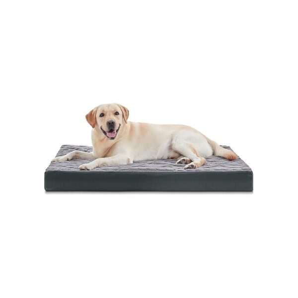 Egg Crate Foam Dog Bed with Removable Washable Cover for Large Dogs