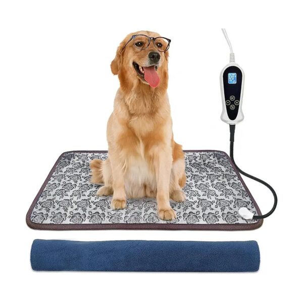 Electric Adjustable Heated Pet Bed with Temperature Control for Newborn Dogs and Cats