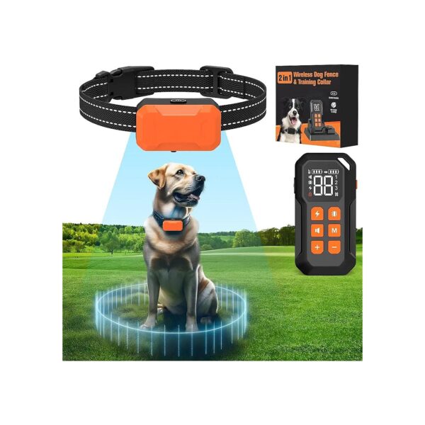 Electric Dog Training Collar with Wireless Boundary and Waterproof Technology