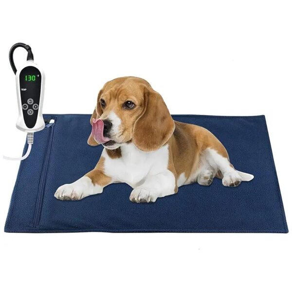 Electric Pet Heating Pad with Safety Features and Adjustable Temperature for Small Pets