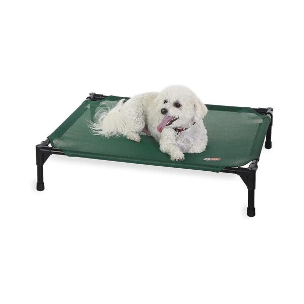 Elevated Cooling Bed for Medium Dogs with Water-Resistant Mesh and Strong Frame