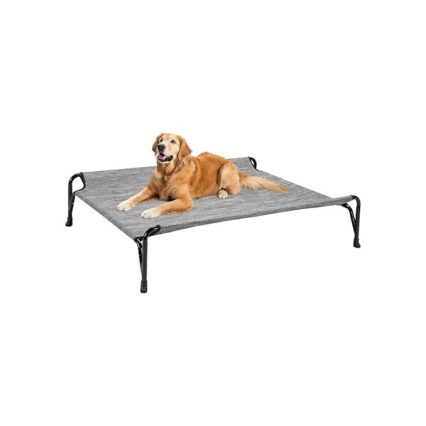 Elevated Cooling Dog Bed with Breathing Mesh and Double Sided Fence for Large Breed Dogs