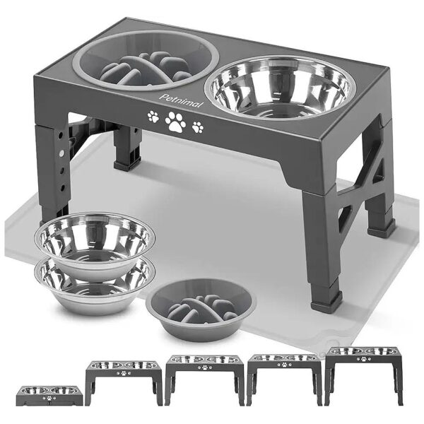 Elevated Dog Bowls for Medium and Large Dogs with Anti-Slip Stand