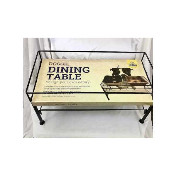 Elevated Dog Dining Table for Easy Eating and Drinking with Bowls Up to 5 Length