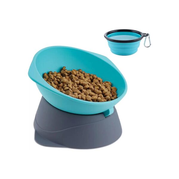 Elevated Tilted Cat Bowls with Anti-Vomiting Design for Comfortable Eating