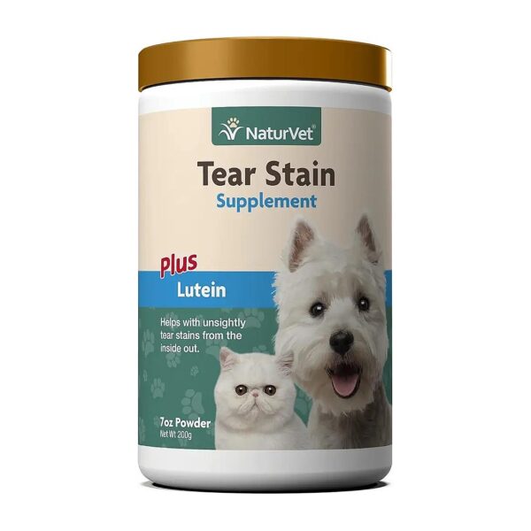 Eliminate Unsightly Tear Stains with Natural Medicinal Supplement for Cats and Dogs