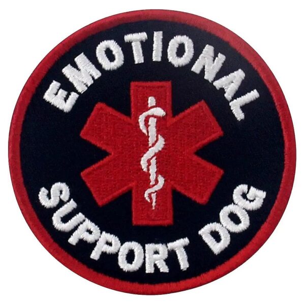 Embroidered Dog Pest Morale Badge Fastener Hook Loop Emblem with Hook Backing